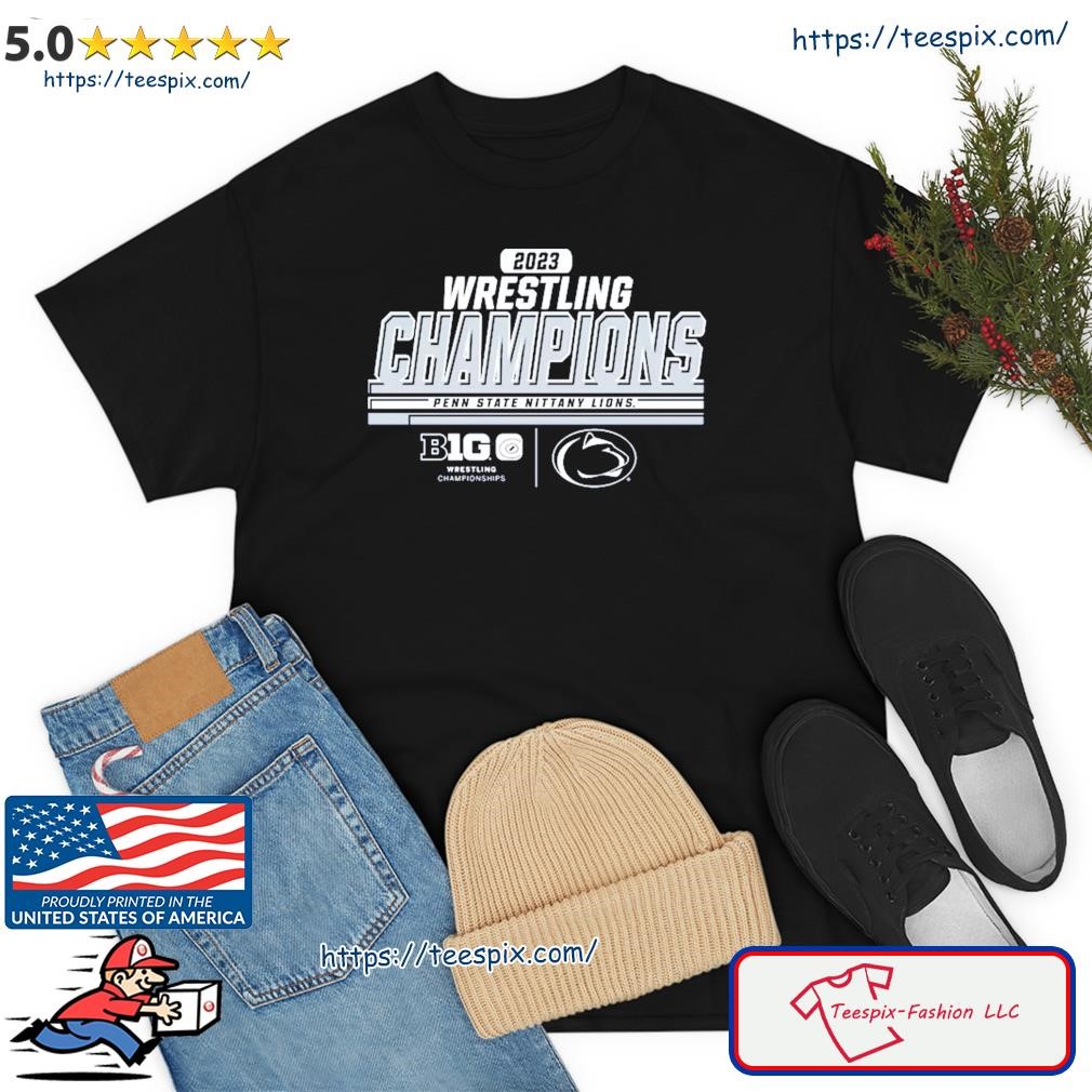 Penn State Nittany Lions 2023 Big 10 Wrestling Tournament Champions Locker Room T-Shirt