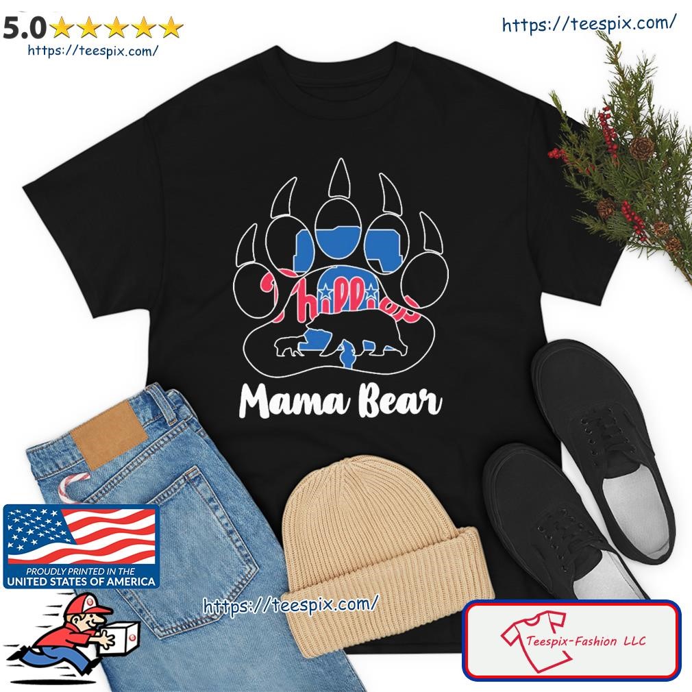 Philadelphia Phillies Paw Mama Bear Shirt