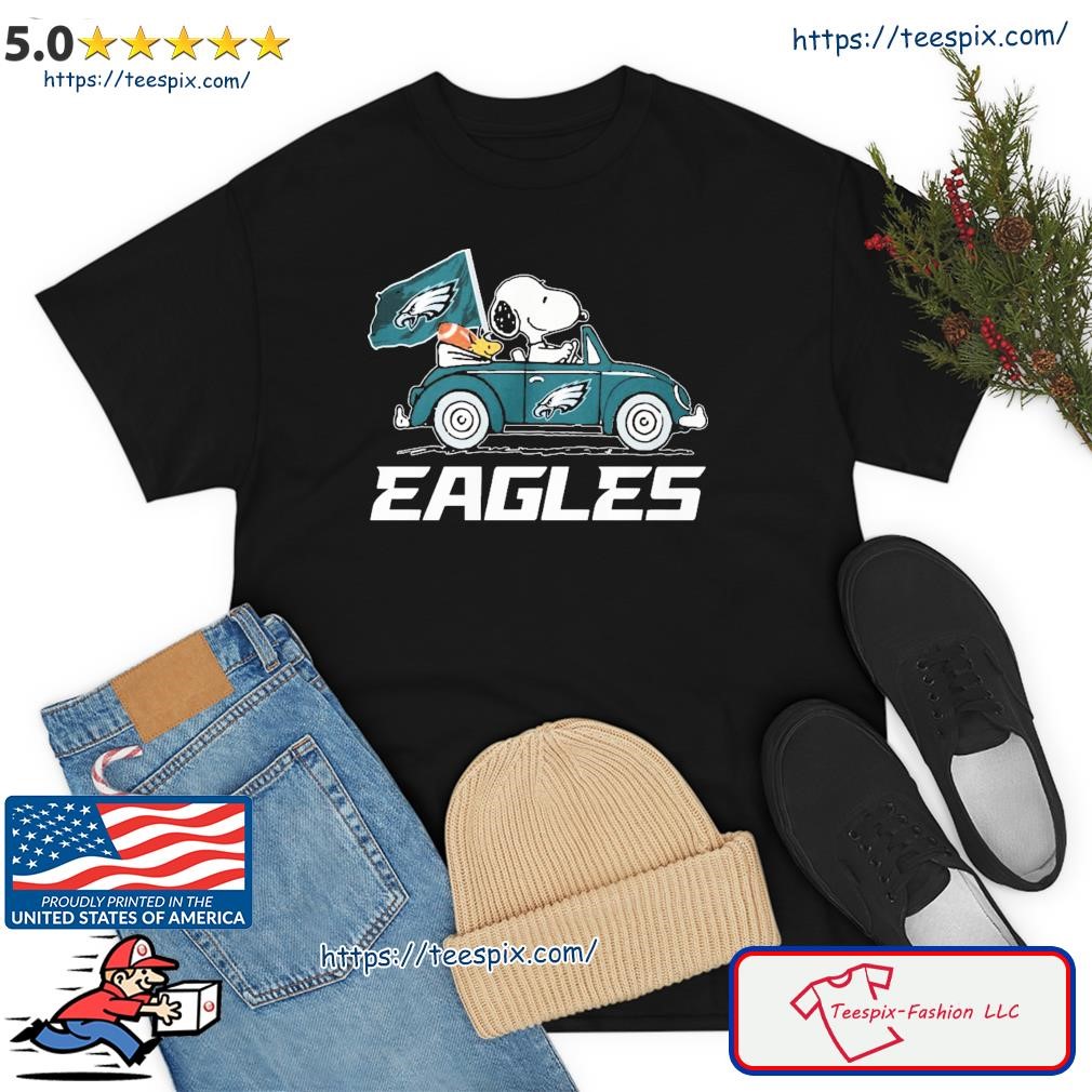 Snoopy and Woodstock Driving Beetle Eagles Shirt