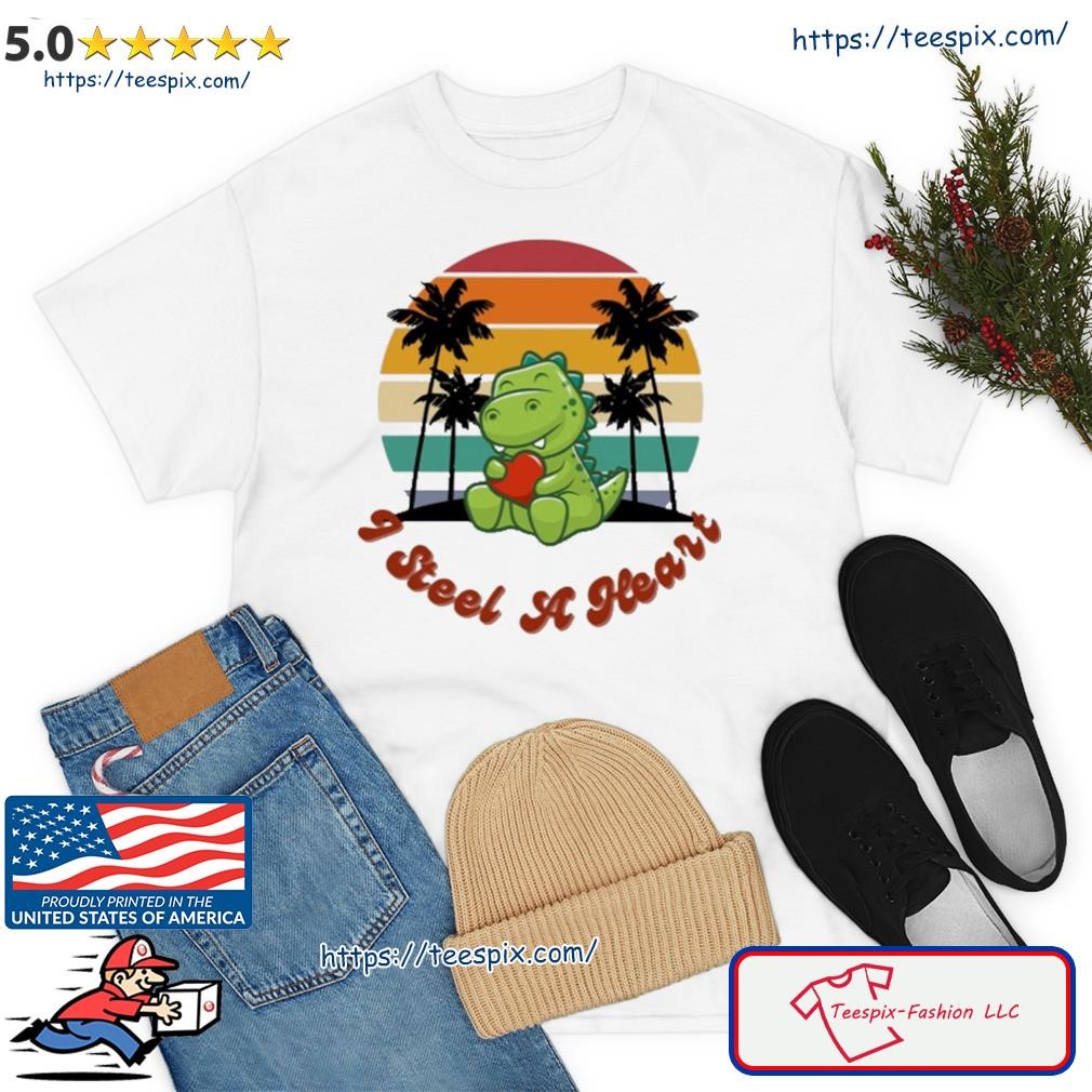 Steel Heart Dinosaur Retro Tshirt