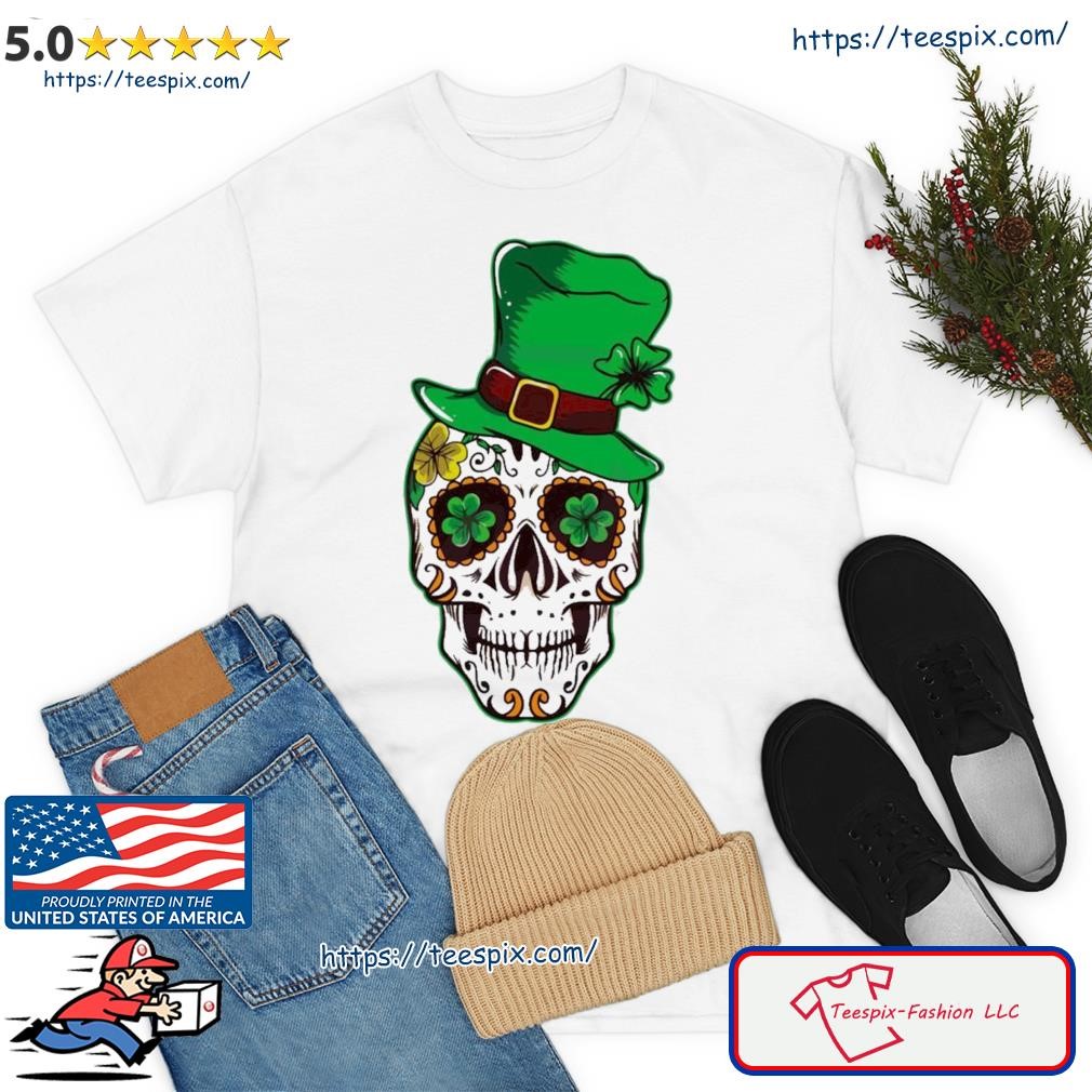 Sugar Irish Clover Skull St Patrick’s Day Shirt
