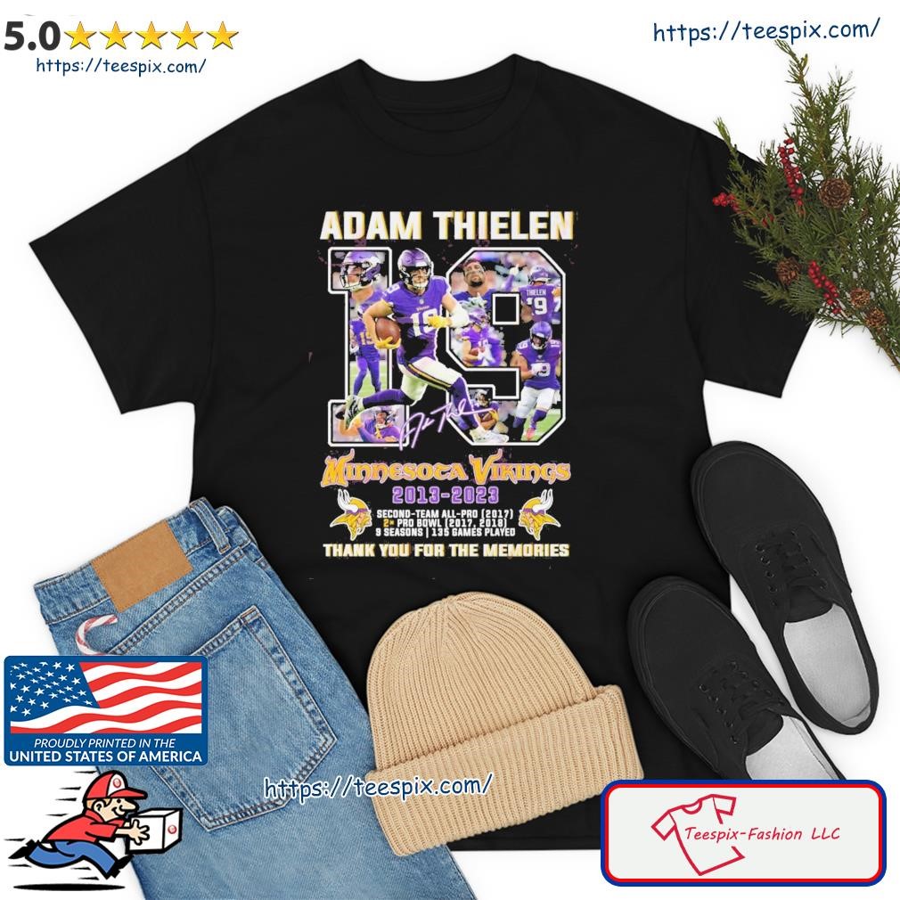 Thank You For The Memories Adam Thielen 19 Minnesota Vikings 2013 – 2023 T-Shirt