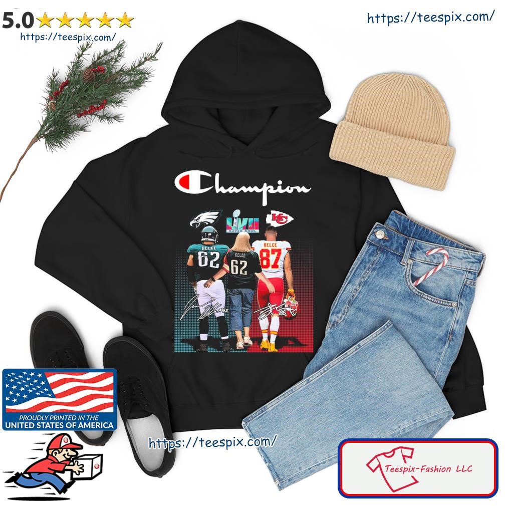 The First Brother Players To Face Each Other Kelce Pe, Kelce Super Bowl Ad Kelce Kc Champions Shirt hoodie.jpg