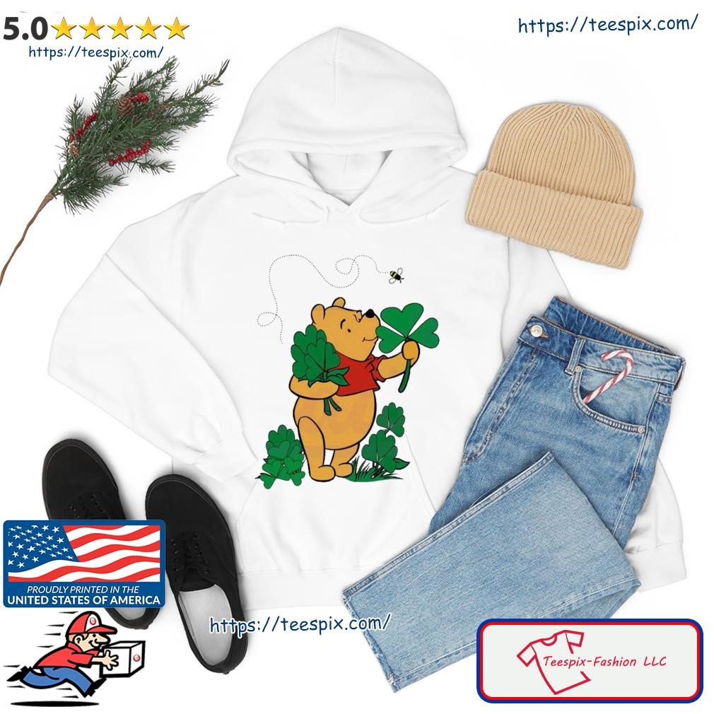 Winnie The Pooh And Lucky Clovers Saint Patrick’s Day Shirt hoodie.jpg