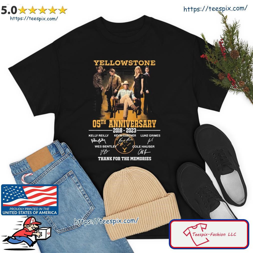 Yellowstone 05th Anniversary 2018 2023 Signature Thank You For The Memories Shirt