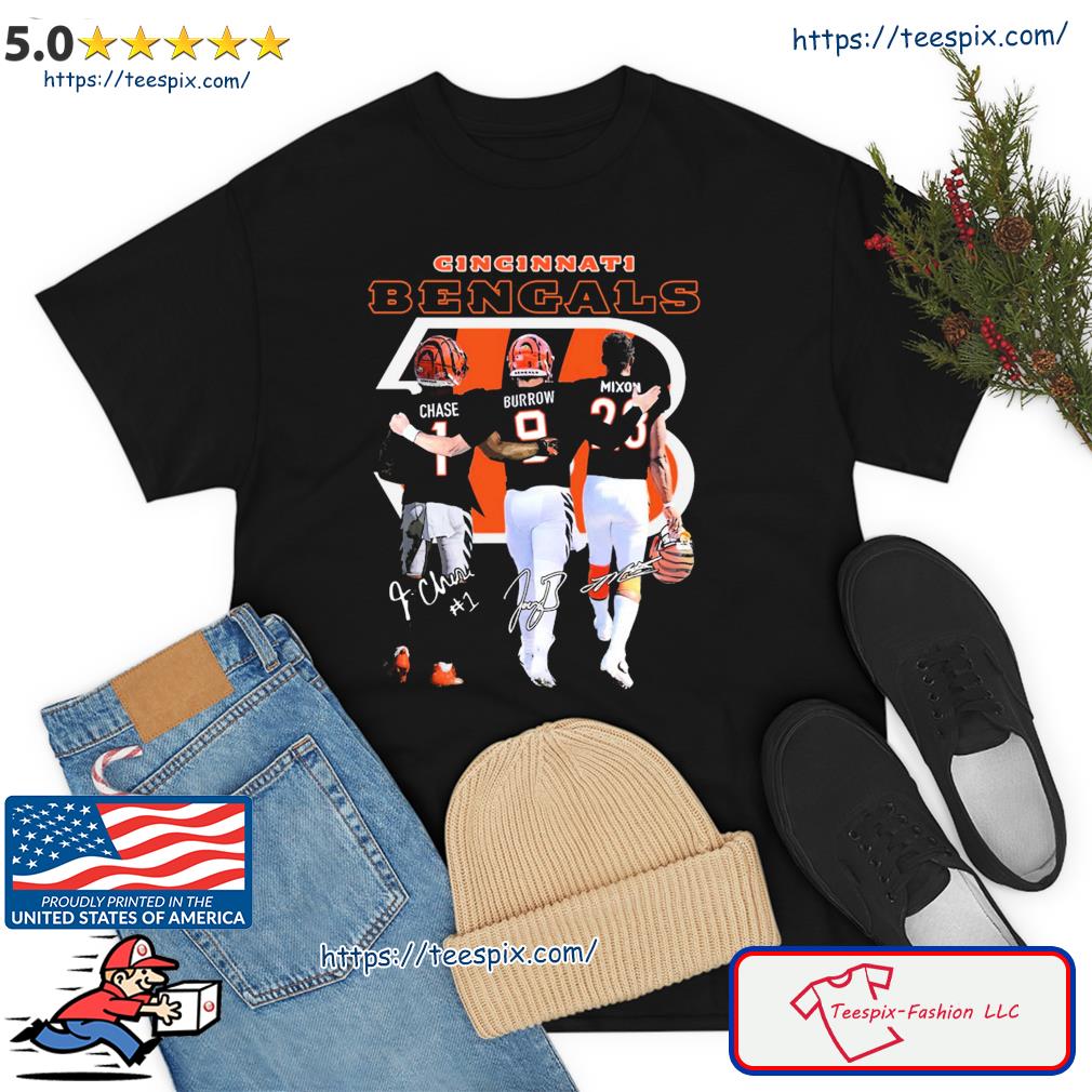 Cincinnati Bengals Chase Burrow Mixon Signature Shirt