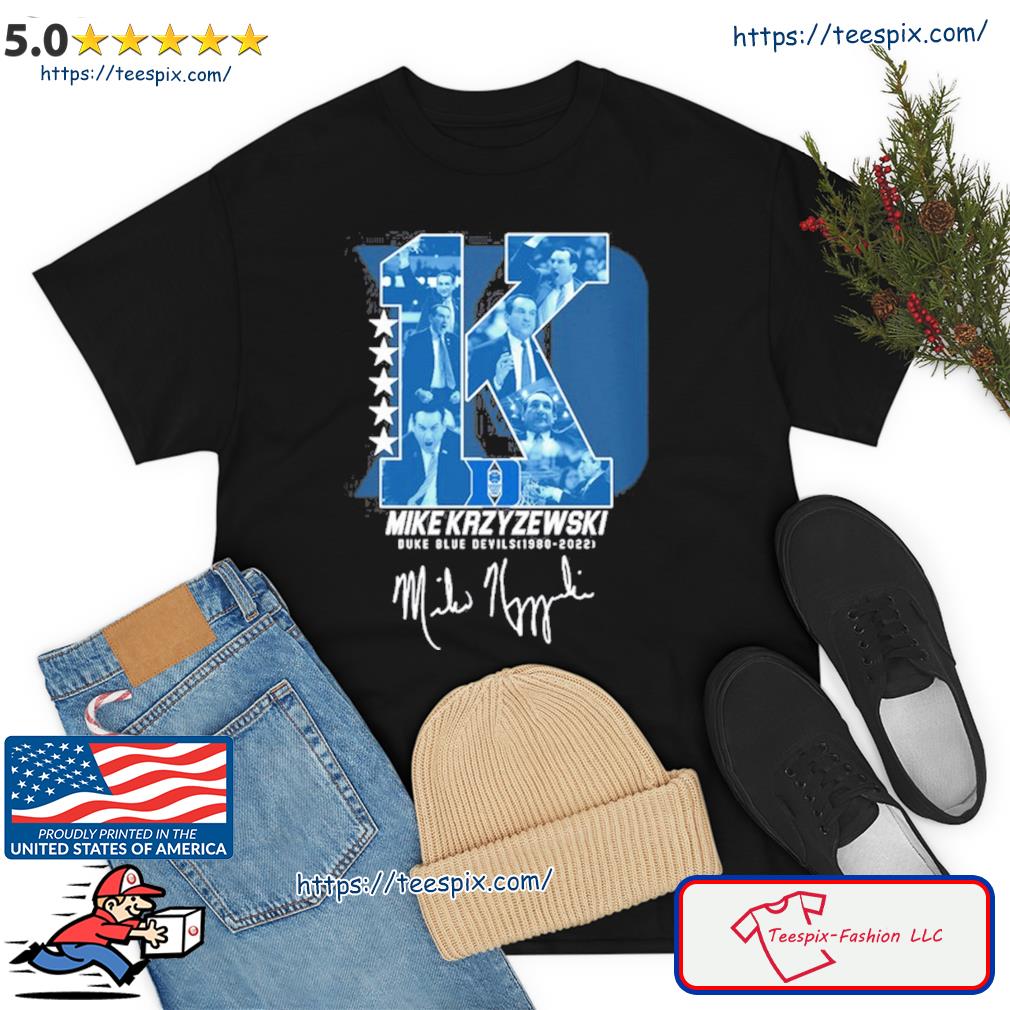 Duke Blue Devils 1980 2023 Mike Krzyzewski Signature Shirt