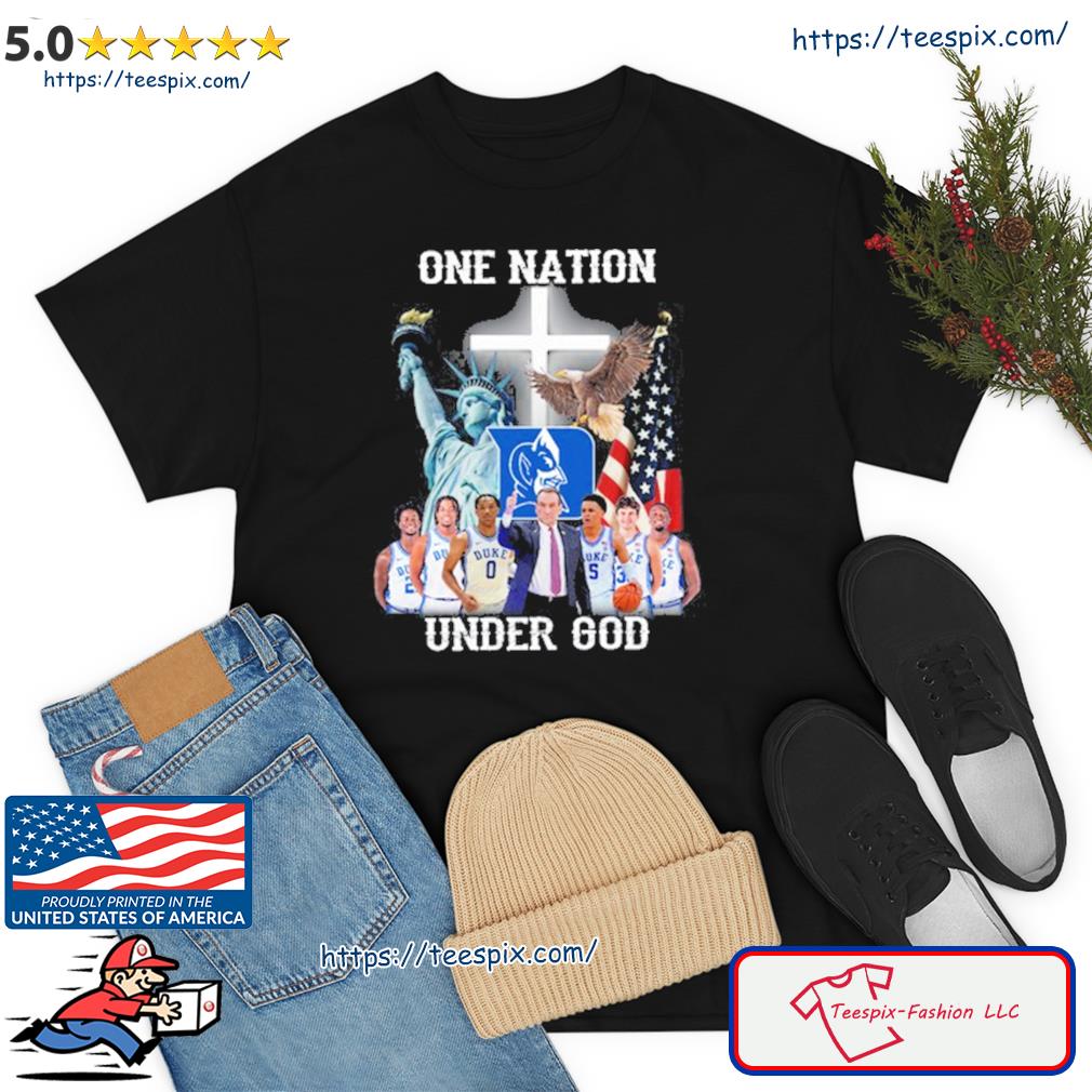 Duke One Nation Under God Dariq Whitehead Tyrese Proctor Mark Mitchell Shirt