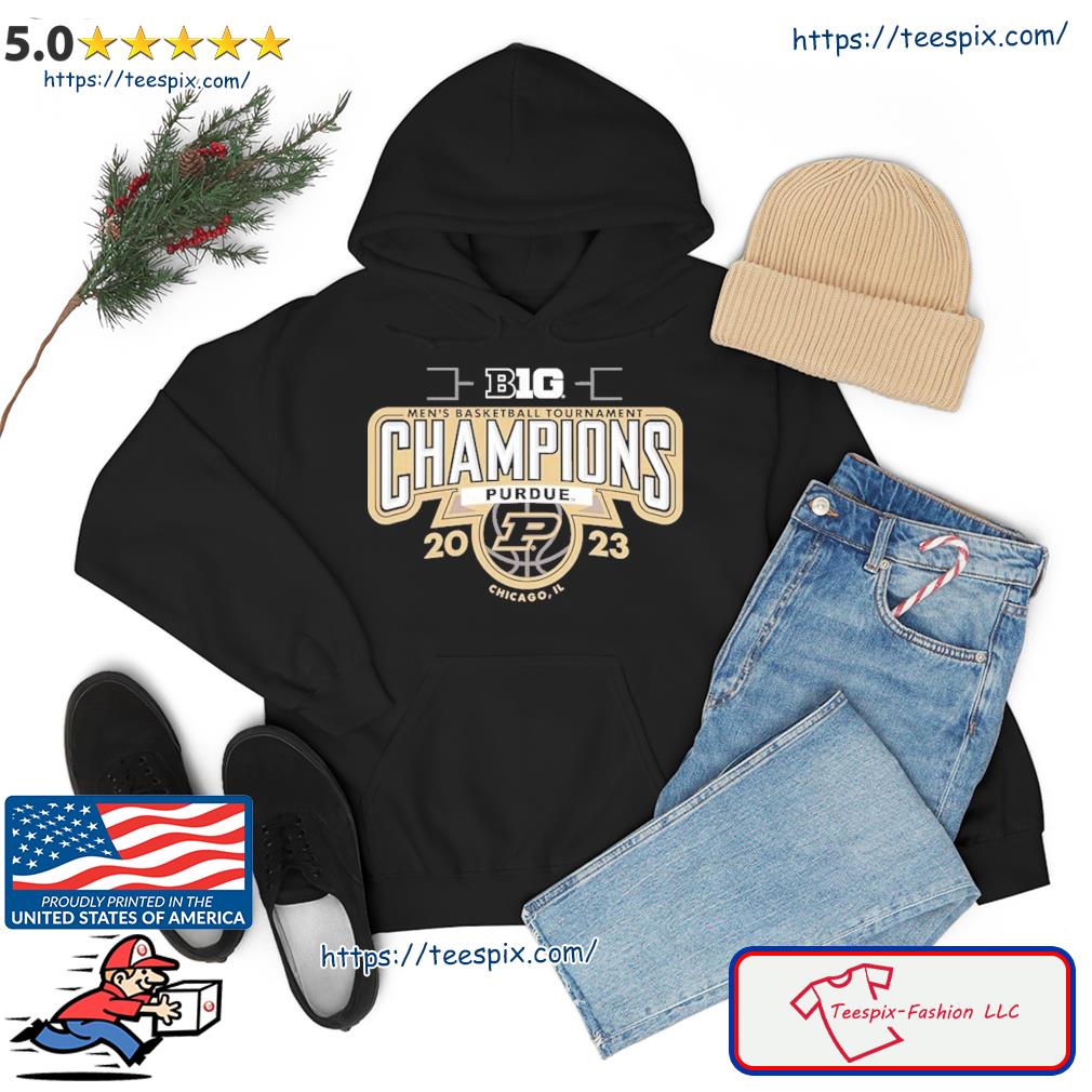 Purdue Boilermakers 2023 Big Ten Men's Basketball Conference Tournament Champions Locker Room T-Shirt hoodie