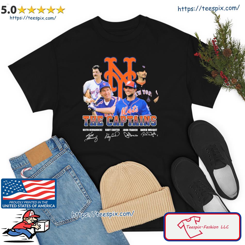 The Captains Keith Hernandez Gary Carter John Franco David Wright Signature  Shirt - Limotees