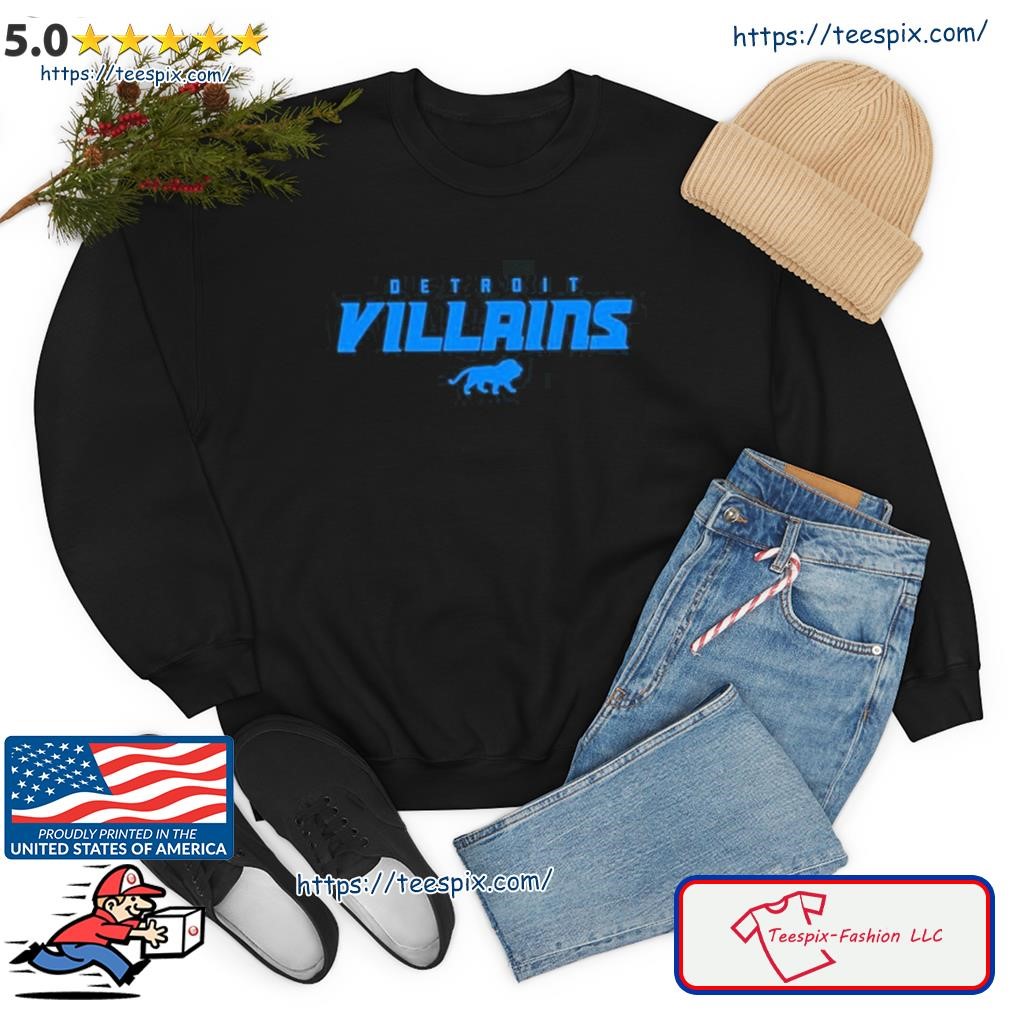 Detroit Lions Detroit Villains Logo Shirt - High-Quality Printed Brand