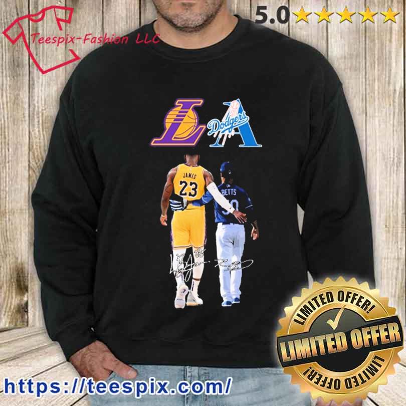 Los Angeles Lakers James and Los Angeles Dodgers Betts Signature Shirt sweater