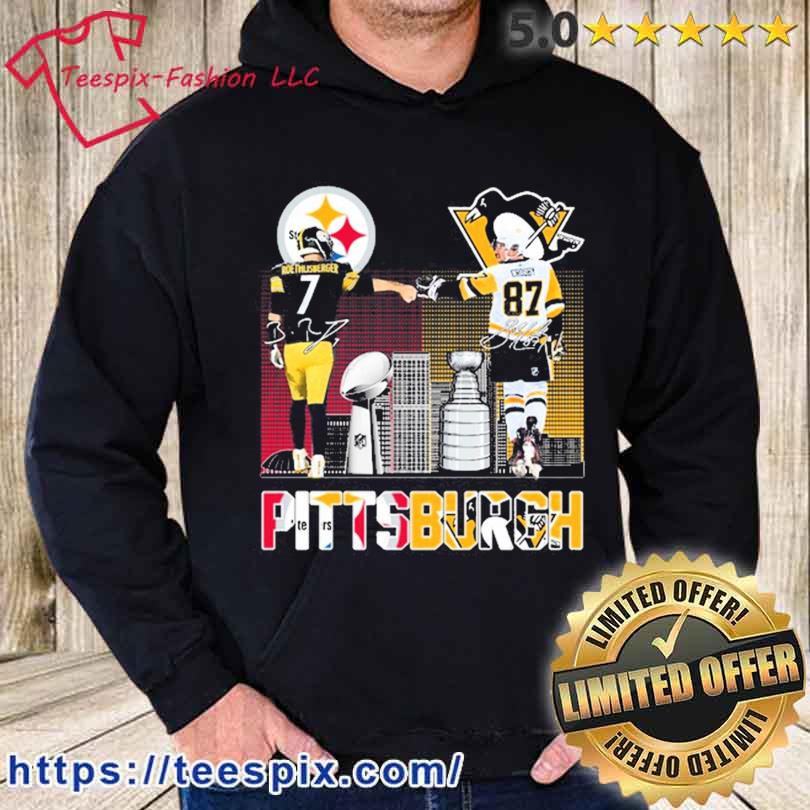 Pittsburgh Steelers Roethlisberger and Pittsburgh Penguins hoodie