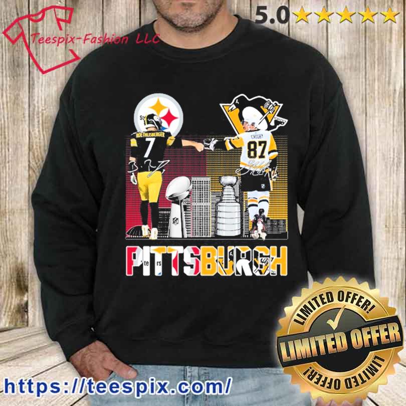 Pittsburgh Steelers Roethlisberger and Pittsburgh Penguins sweater