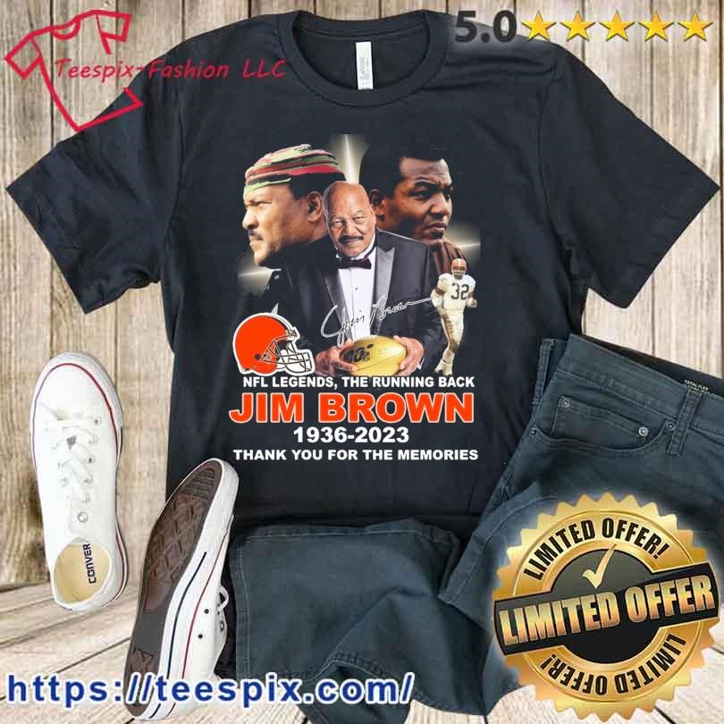 32 Jim Brown 1936–2023 Thank You For The Memories signature Shirt, hoodie,  sweater, long sleeve and tank top