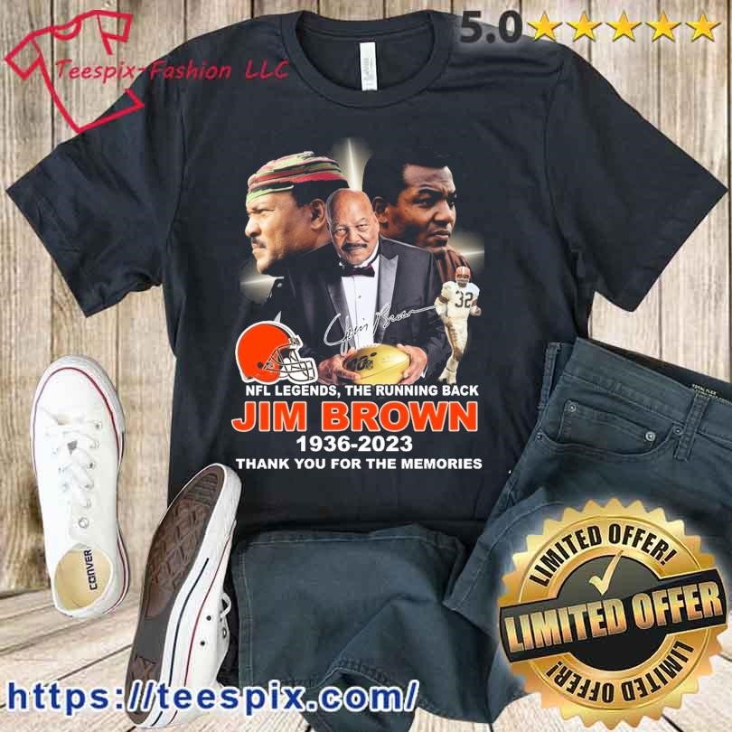 Jim Brown Cleveland Browns 1936 2023 signature The Legend shirt