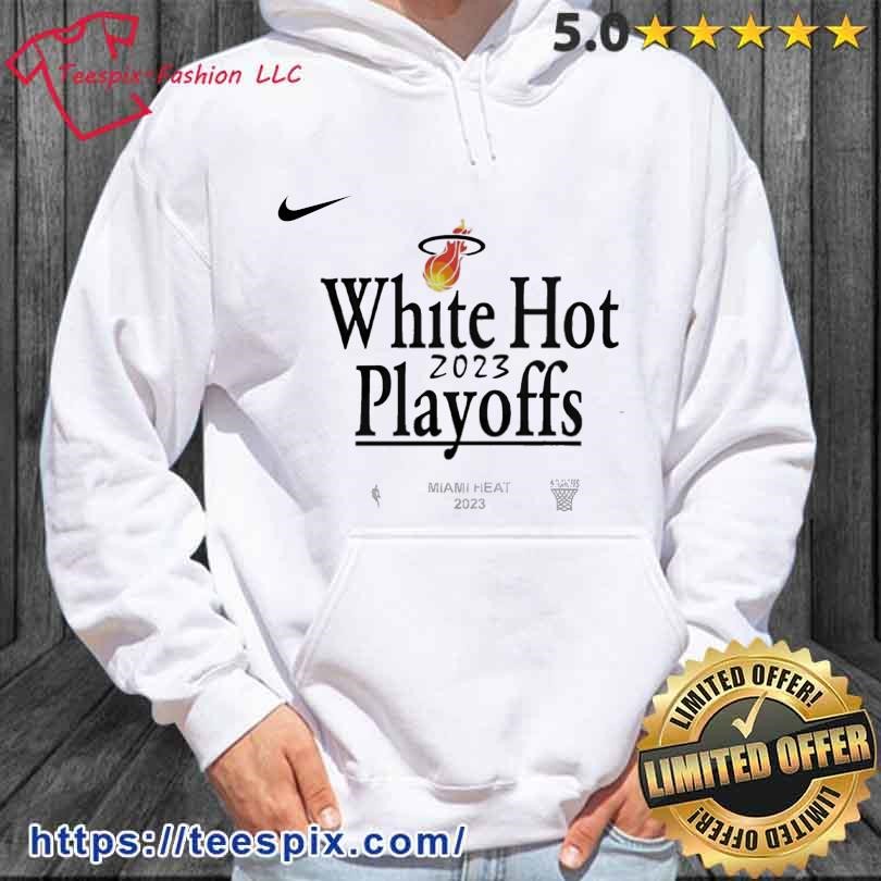 Miami Heat White Hot 2023 Playoffs Shirt - High-Quality Printed Brand