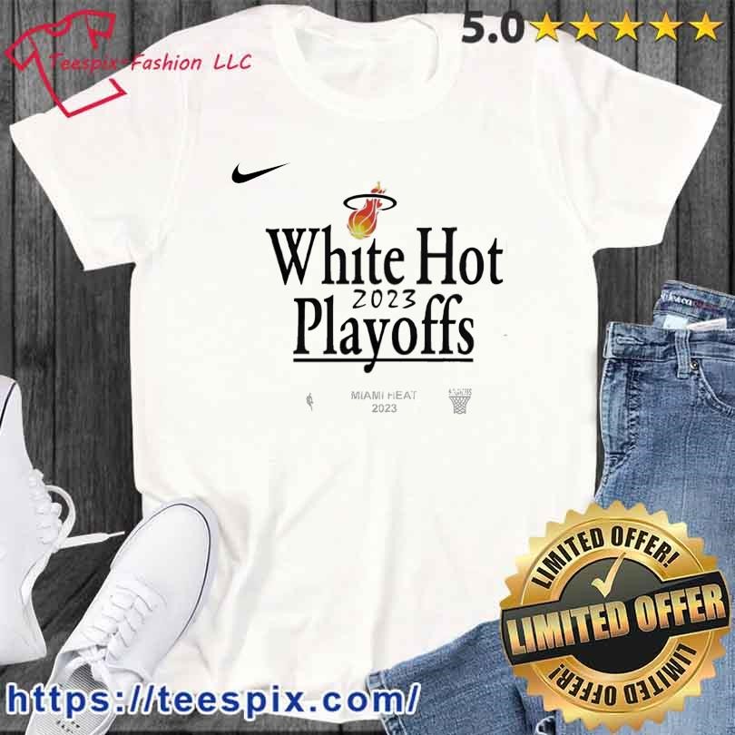 Nike Miami HEAT White Hot 2023 NBA Playoffs Tee