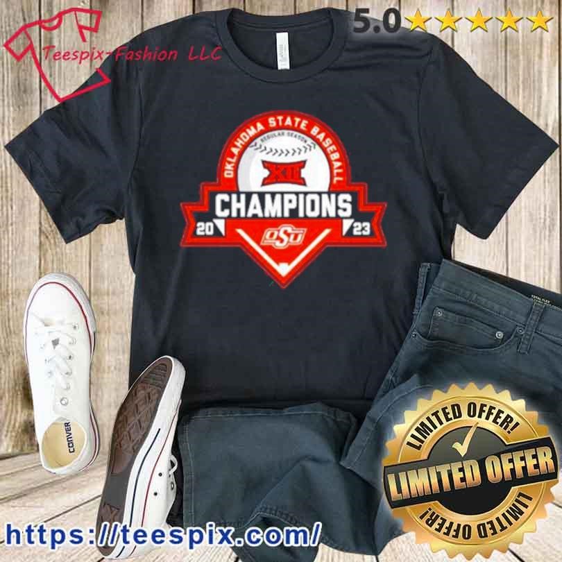 Orange Oklahoma State Cowboys 2023 Big 12 Baseball Regular Season Champions Shirt