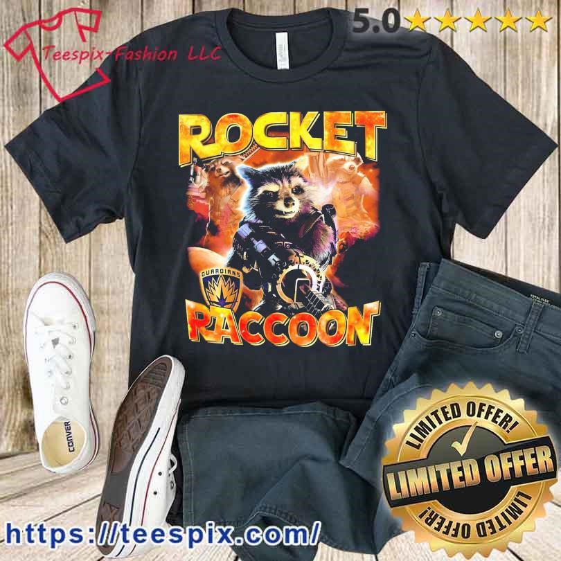 Rocket Raccoon T Shirt Guardians Galaxy T Shirt Marvel T Shirt Mens XS T  Shirt