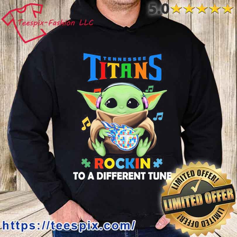 Autism Miami Dolphins Baby Yoda Rockin To A Different Tune Shirt