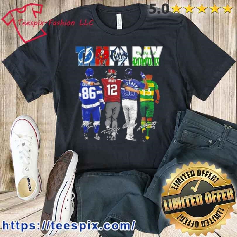 Hot 2023 Tampa Bay Rays Tampa Bay Buccaneers Tampa Bay Lightning Tampa Bay  Rowdies Signatures Shirt - Teespix - Store Fashion LLC