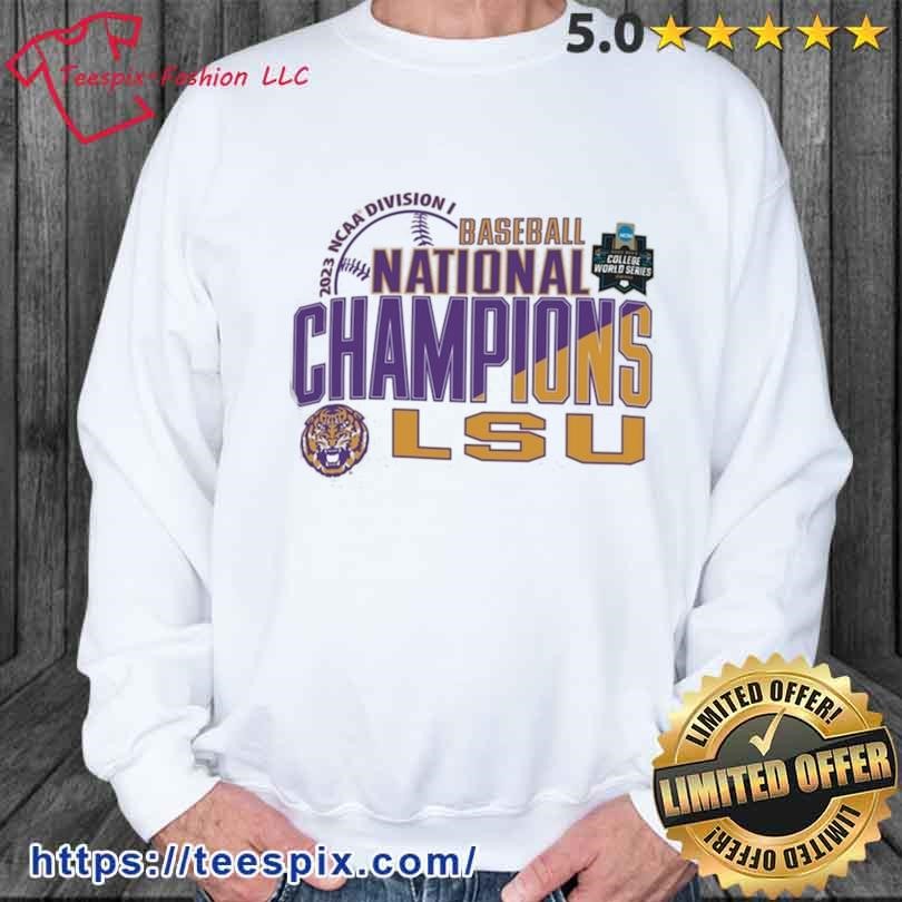 LSU Tigers Champion 2023 NCAA Men's Baseball College World Series Champions Stack Shirt sweater.jpg