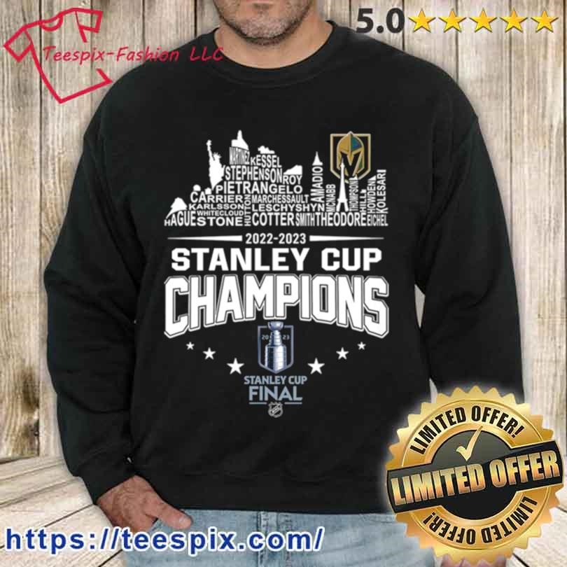 Vegas Golden Knights Players Names City Skyline 2023 Stanley Cup