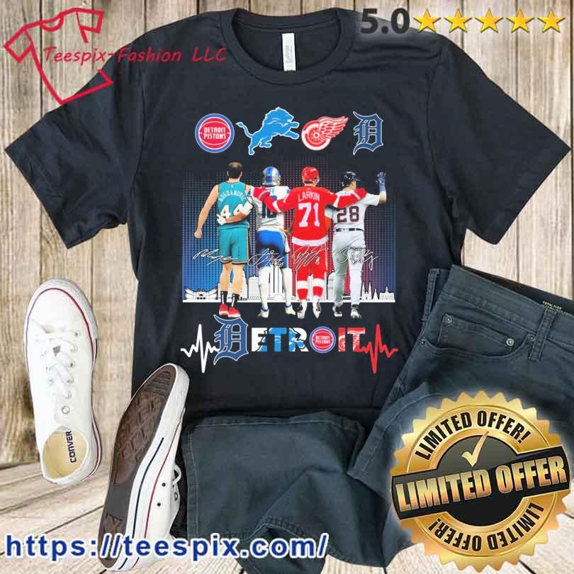 Bojan Bogdanovic Jared Goff Dylan Larkin and Javi Baez Detroit Sports  Signatures Shirt - Teespix - Store Fashion LLC