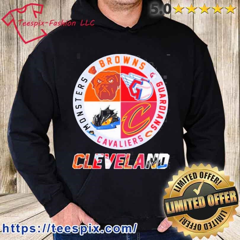 Cleveland Monsters Browns Guardians Cavaliers Logo Shirt hoodie.jpg