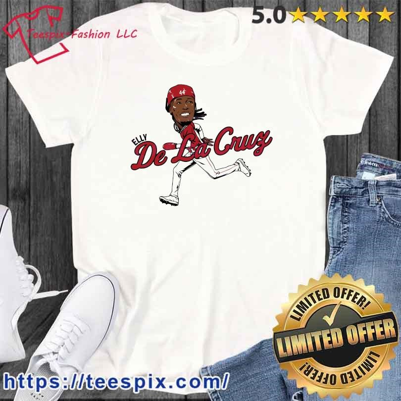 Cartoon Baseball Player Mlb Elly De La Cruz T-Shirt - Shirt Low Price