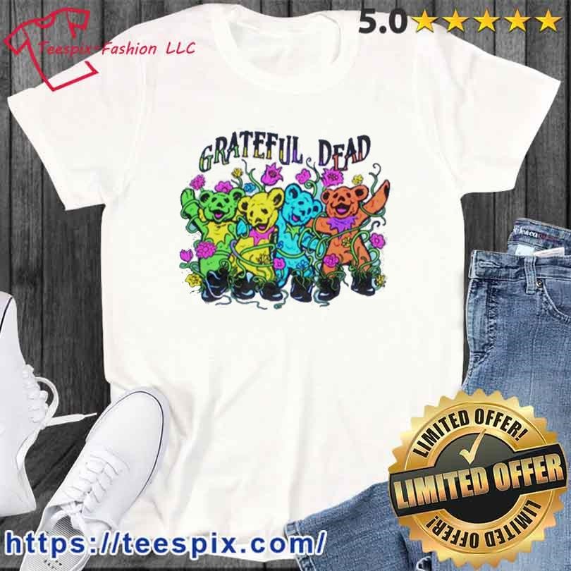 Grateful Dead Bears And Flowers Shirt - Teespix - Store Fashion LLC