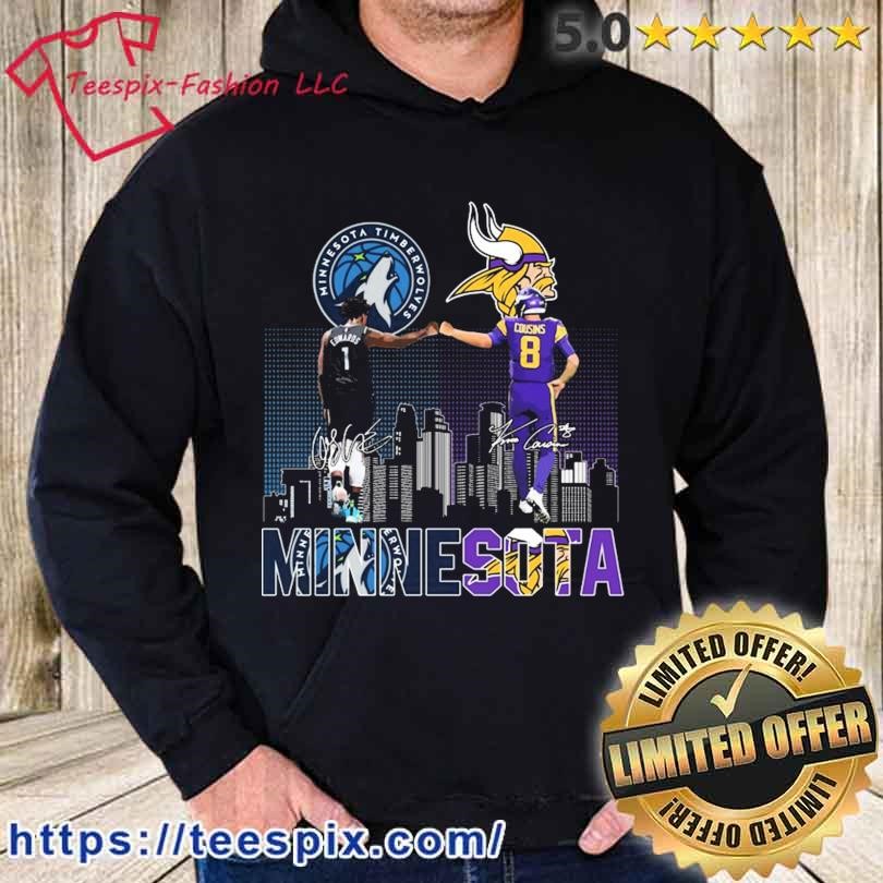 Minnesota Skyline Sports Anthony Edwards And Kirk Cousins Shirt - Teespix -  Store Fashion LLC