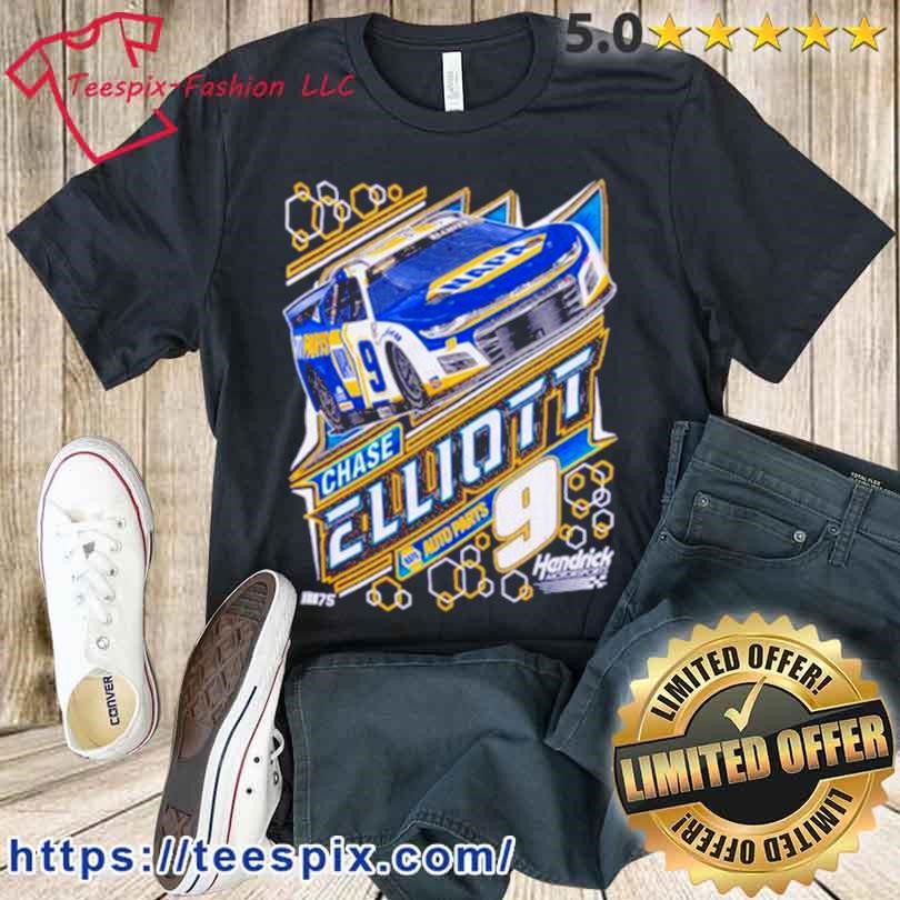 Official Chase Elliott #9 2023 Napa Glow In The Dark Navy New Shirt