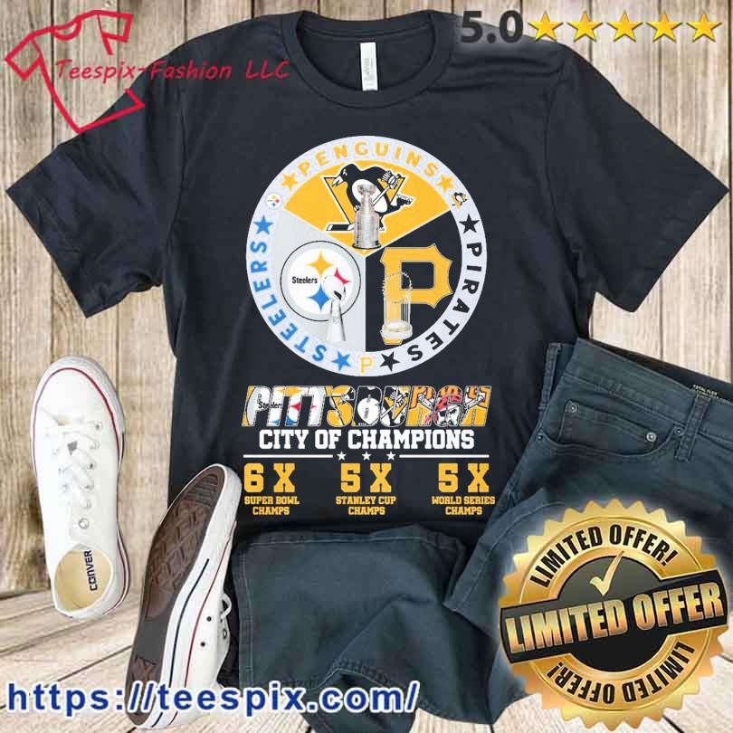 Pittsburgh Steelers Penguins Pirates City Champions Shirt