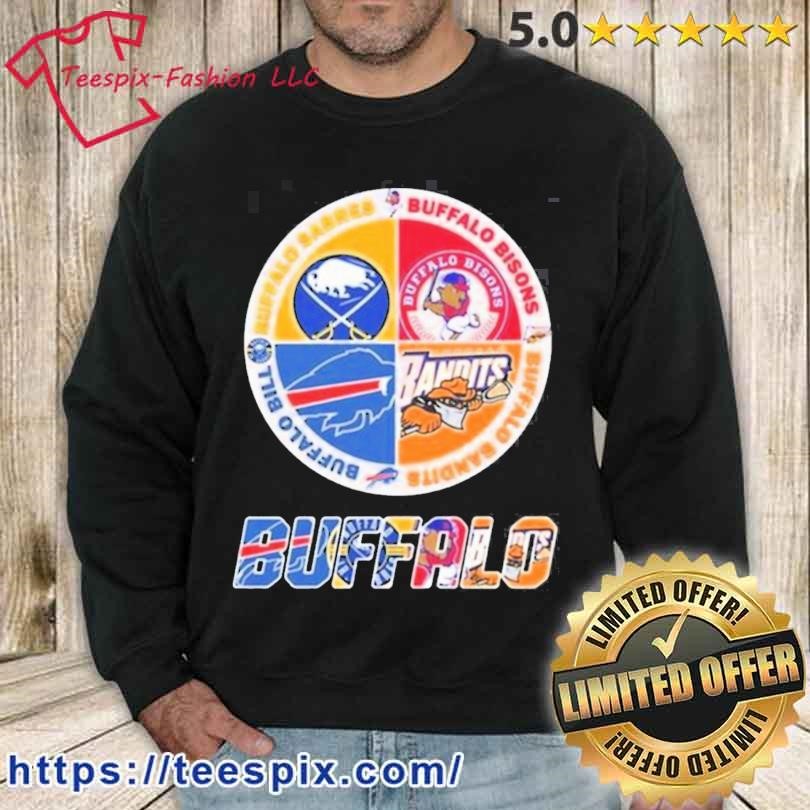 Buffalo team sport legend sabres bisons bill and bandits champion 2023 shirt,  hoodie, sweater, long sleeve and tank top