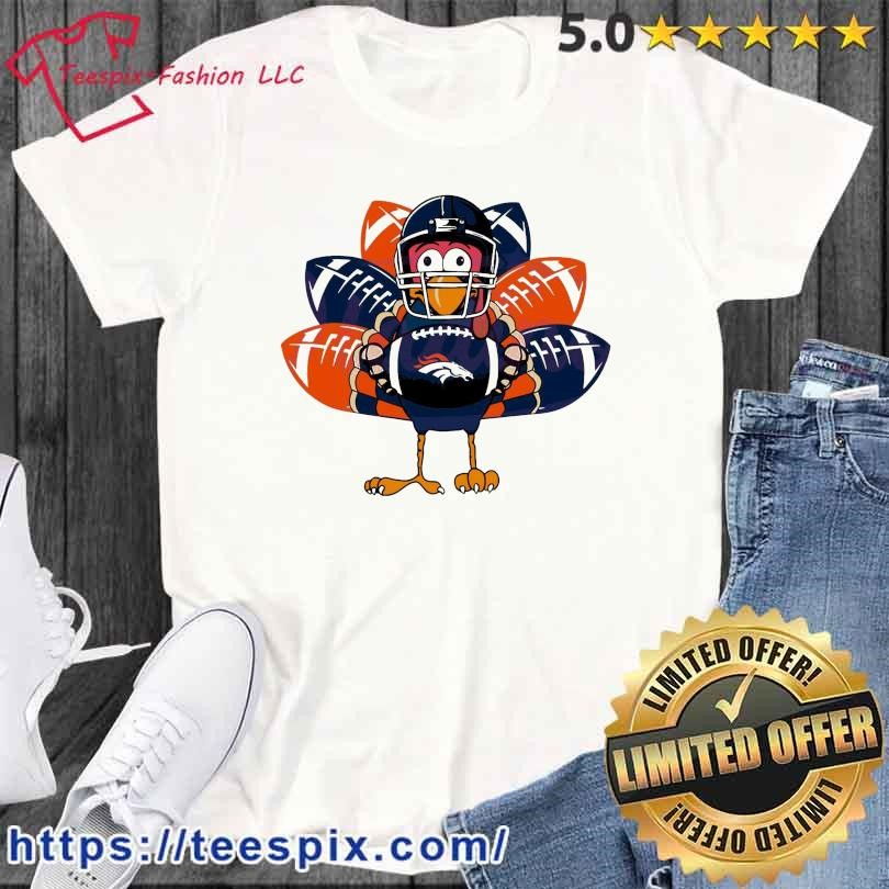 Thanksgiving Turkey Denver Broncos T-Shirt - TeeNavi