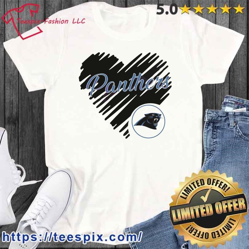 Heart Carolina Panthers NFL Logo shirt, hoodie, sweater, long sleeve and  tank top