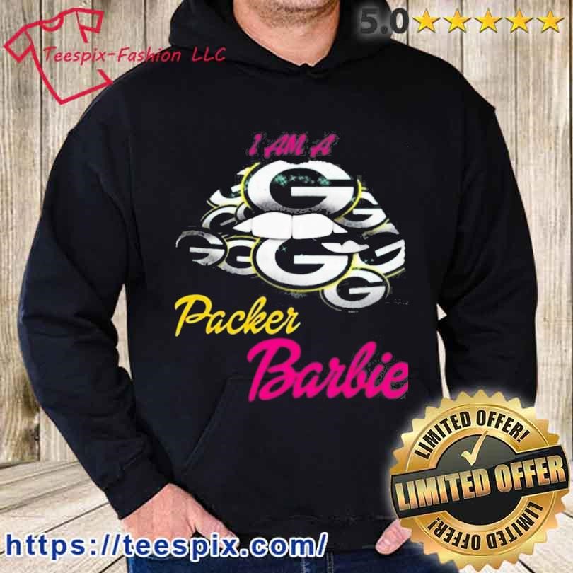 Lip Green Bay Packers I Am A Packer Barbie Shirt, hoodie, sweater