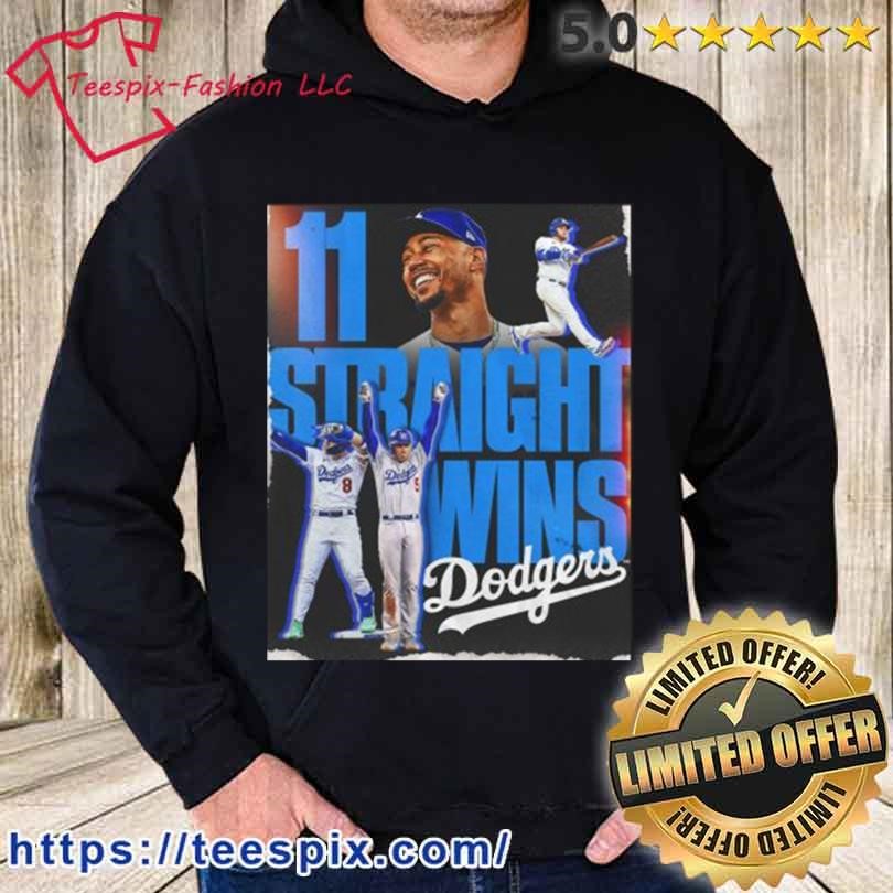 Los angeles Dodgers 11 straight wins 2023 T-shirts, hoodie