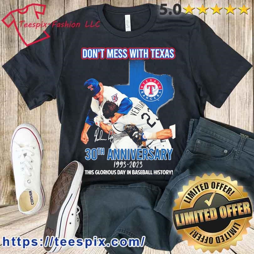 Nolan Ryan Fight Robin Ventura Don't Mess With Texas 30th Anniversary  1993-2023 Shirt - Teespix - Store Fashion LLC