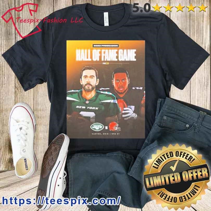 Awesome Nick Chubb Vs Aaron Rodgers Hall Of Fame Game 2023 Logo Shirt,  hoodie, sweater, long sleeve and tank top