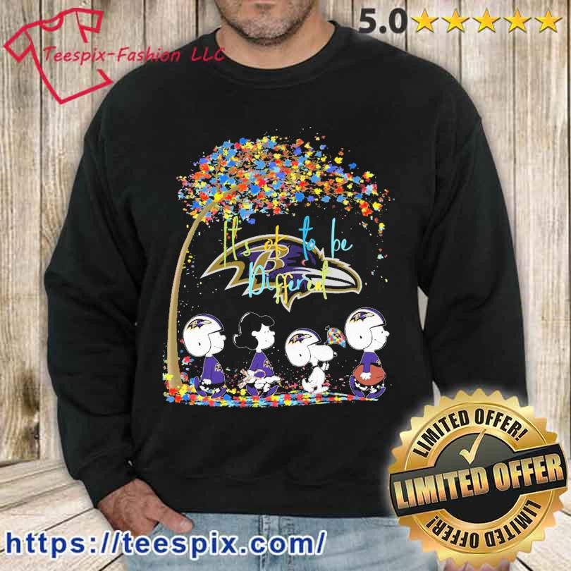 Baltimore Ravens Snoopy and Charlie Brown Peanuts shirt, hoodie