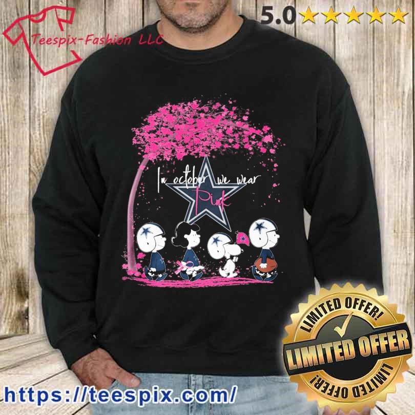 Nice dallas Cowboys october we wear pink Snoopy Peanuts shirt, hoodie,  sweater, long sleeve and tank top