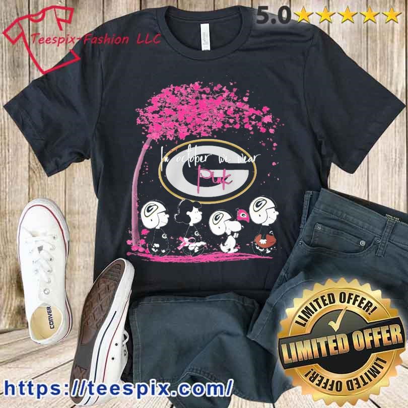 pink green bay packers shirt