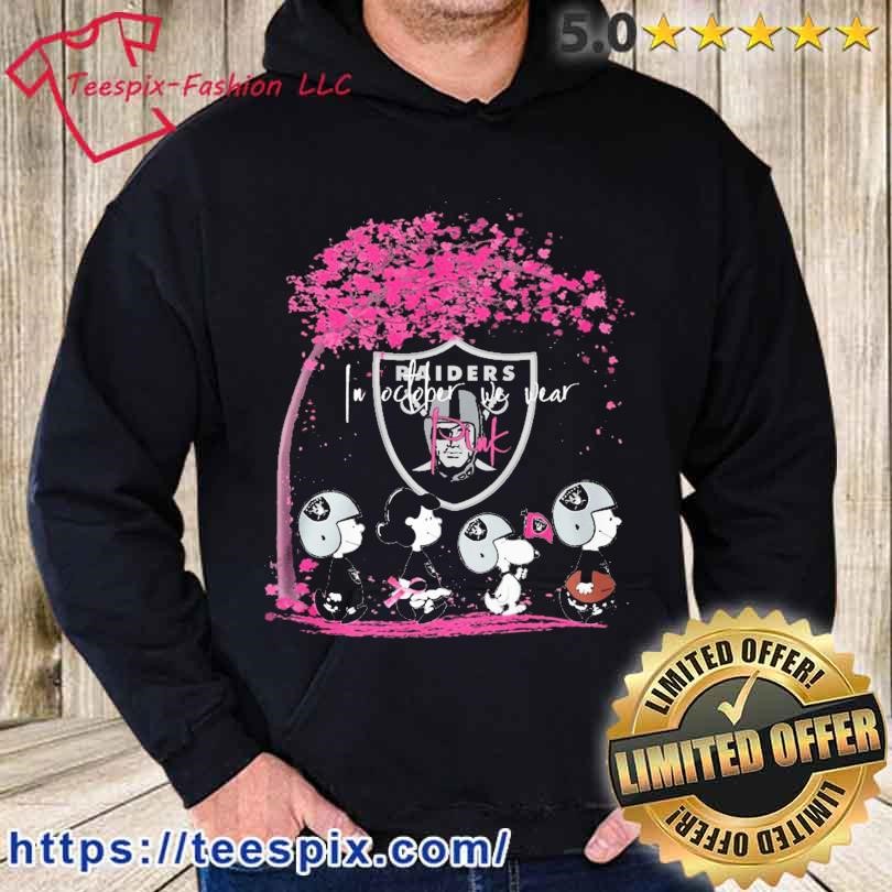 Peanuts Characters Las Vegas Raiders In October We Wear Pink Shirt -  Teespix - Store Fashion LLC