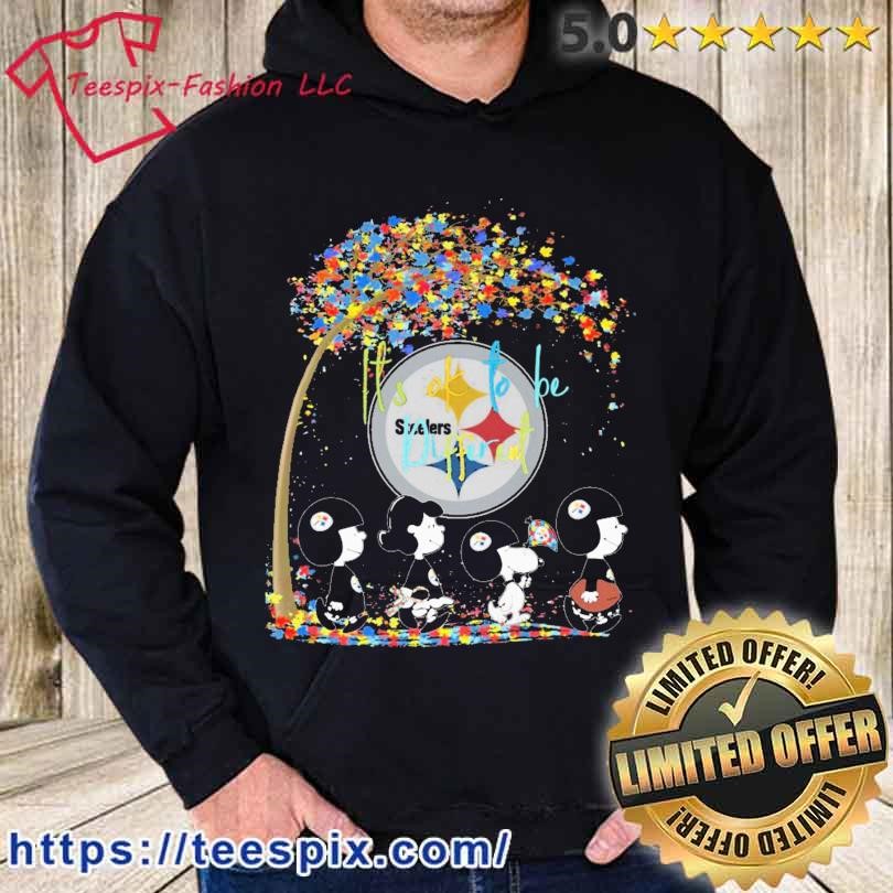 Peanuts Characters Pittsburgh Steelers Autism It's Ok To Be Different Shirt  - Teespix - Store Fashion LLC