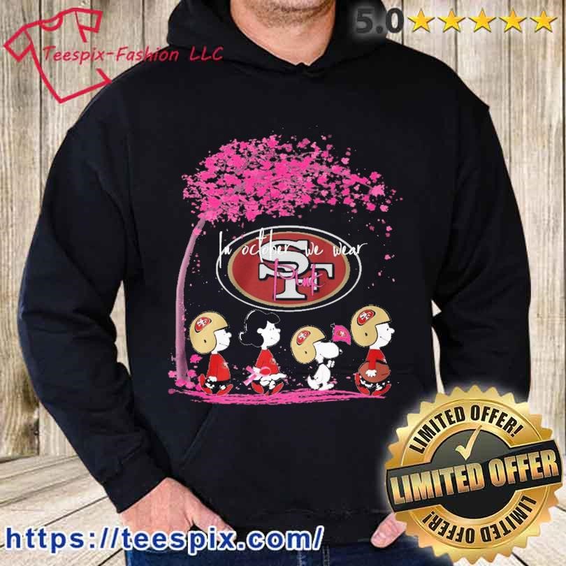 Peanuts Characters San Francisco 49ers In October We Wear Pink