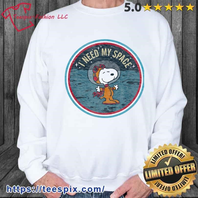 - Store LLC Fashion Shirt - Snoopy Peanuts Logo Space Teespix