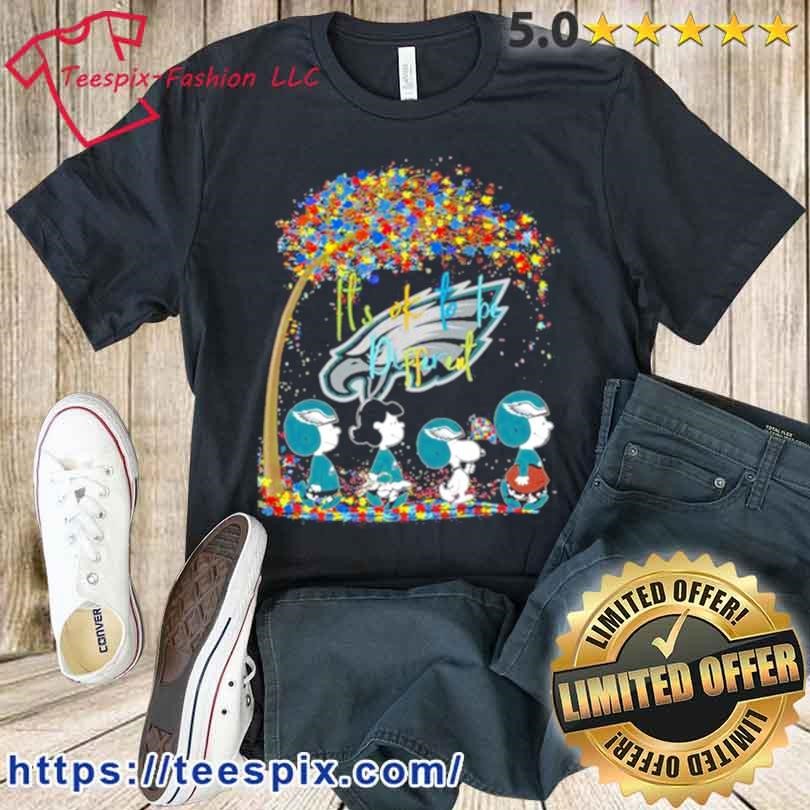 Philadelphia Eagles Autism NFL Peanut Characters It's Ok To Be Different  Shirt - Teespix - Store Fashion LLC